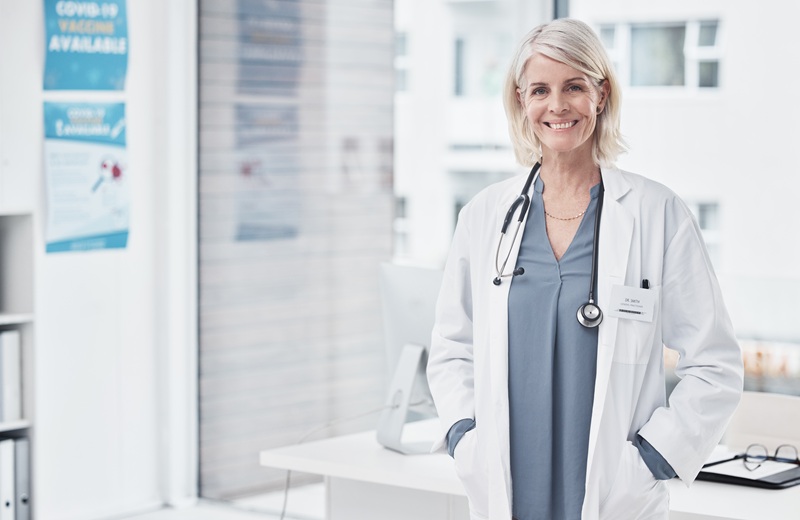 A smile that could heal the whole world. Portrait of a confident mature doctor working at a clinic
